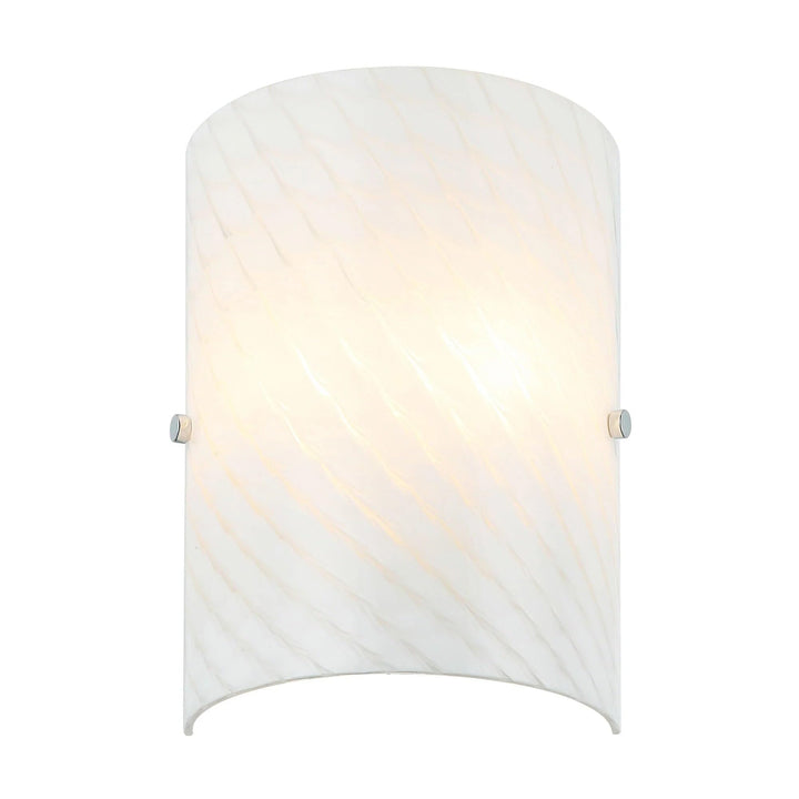 Swirled 2-light Flush Handblown French Feather Glass Wall Sconce Cream - Diamond Home USA