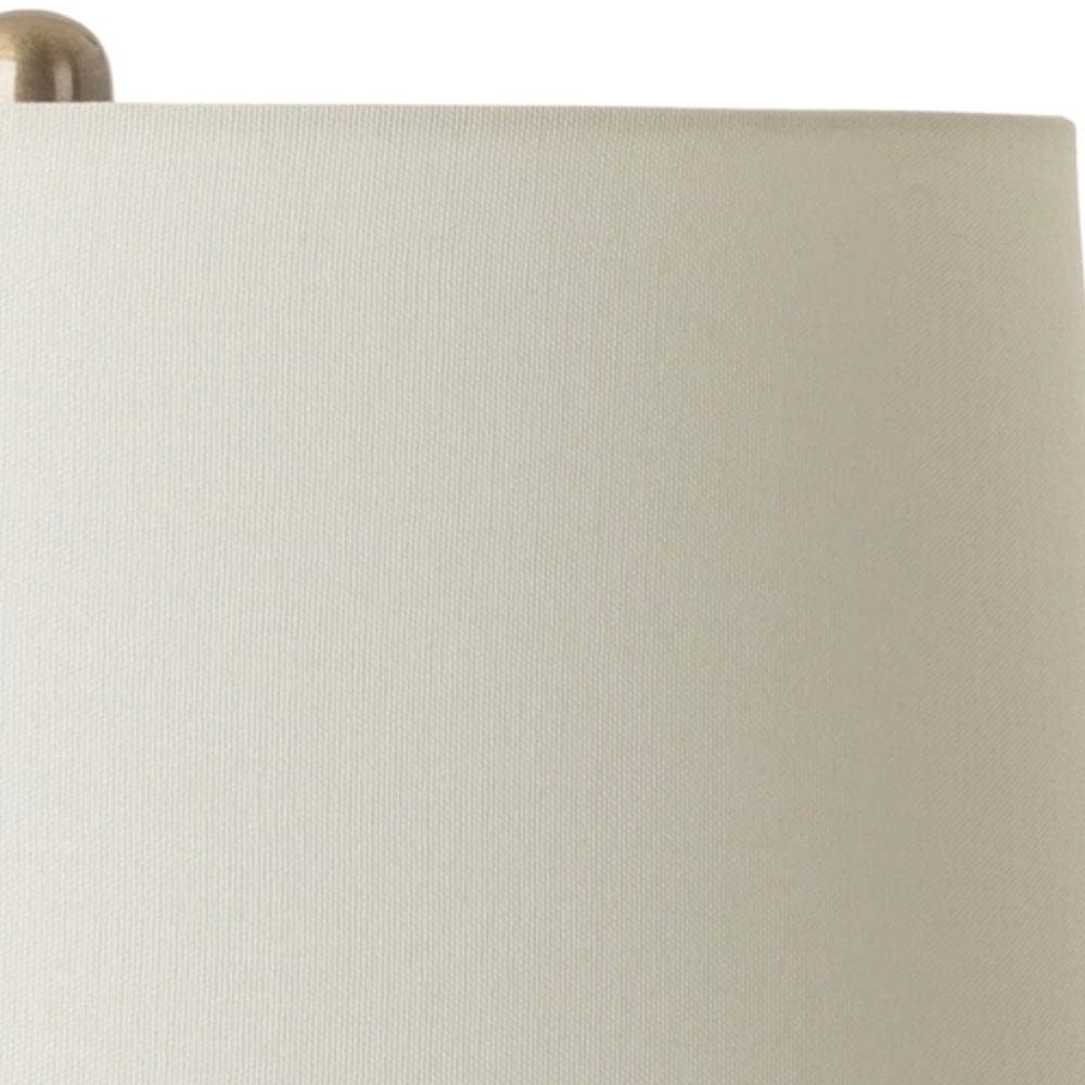 Glossy Curvy Modern Table Lamp 29" h X 16" w 16" d Gold White Contemporary - Diamond Home USA