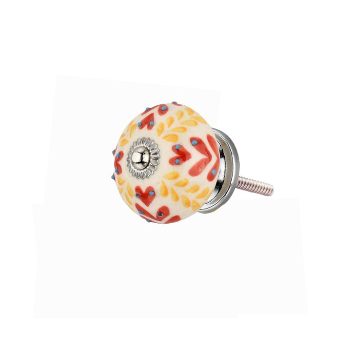 10pcs Ceramic Knobs Handmade Floral Decorative Cabinet Knob for Dresser - Diamond Home USA