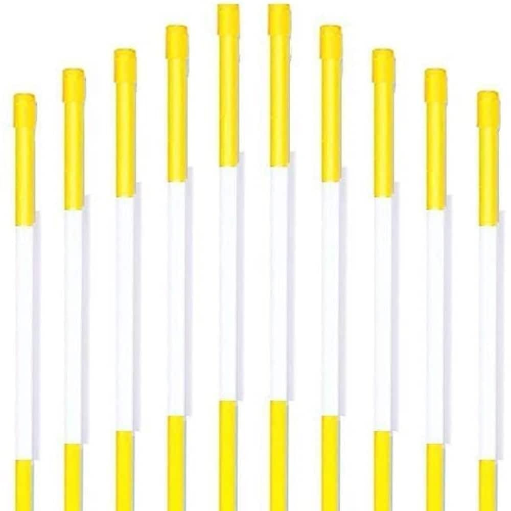 48 in. Reflective Driveway Markers Yellow 50-Pack 5/16 Dia. 5/16"x48"50pack - Diamond Home USA