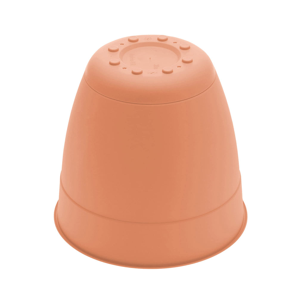 Bloem Dayton Planter with Saucer: 20" - Coral - 100% Recycled Plastic Pot - Diamond Home USA