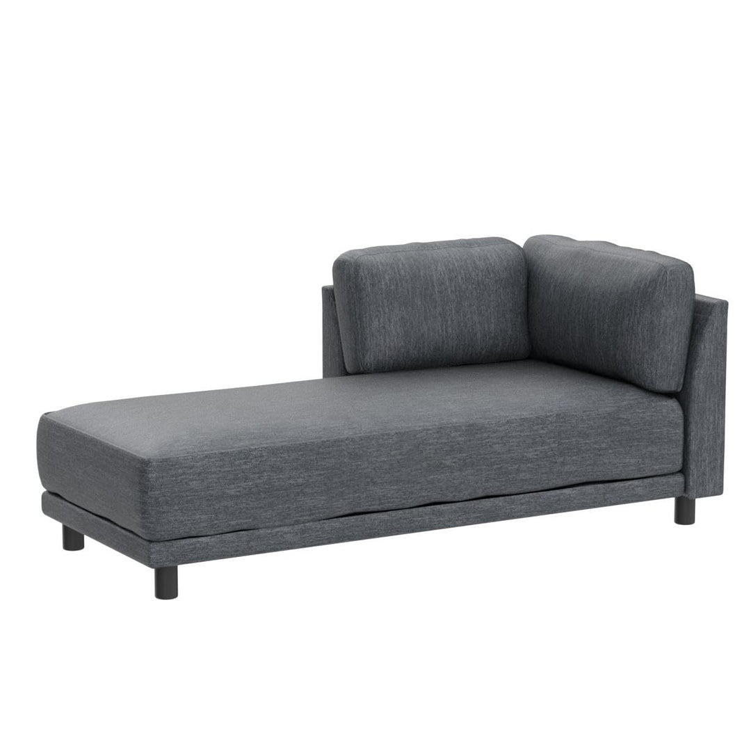 Christopher Knight Home Hyland Chaise Lounge Charcoal + Black - Diamond Home USA