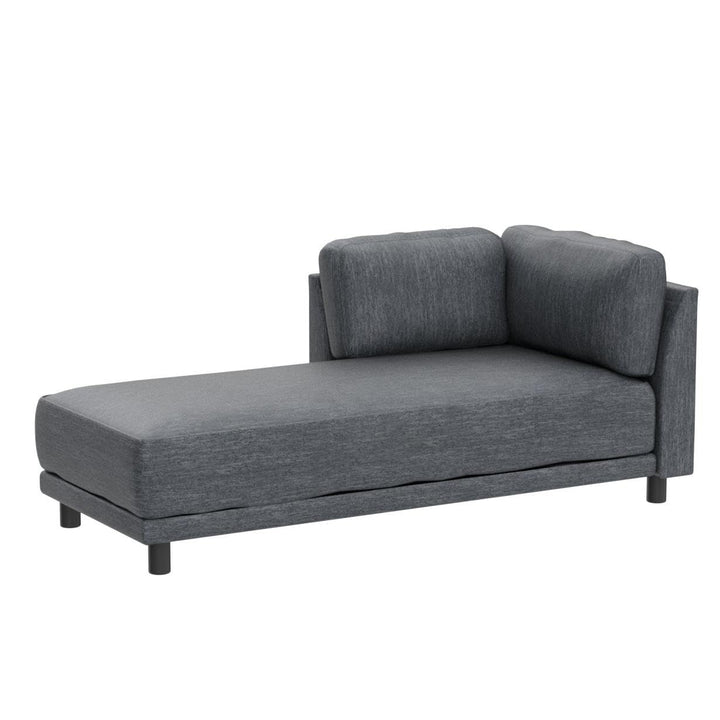 Christopher Knight Home Hyland Chaise Lounge Charcoal + Black - Diamond Home USA
