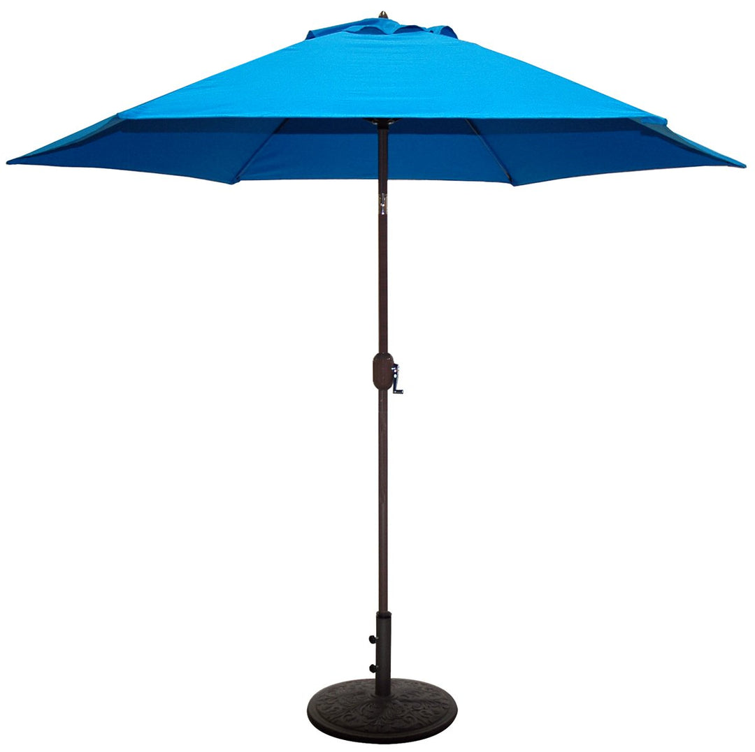TropiShade 9 ft Patio Umbrella Bronze Aluminum Frame with Royal Blue Polyester