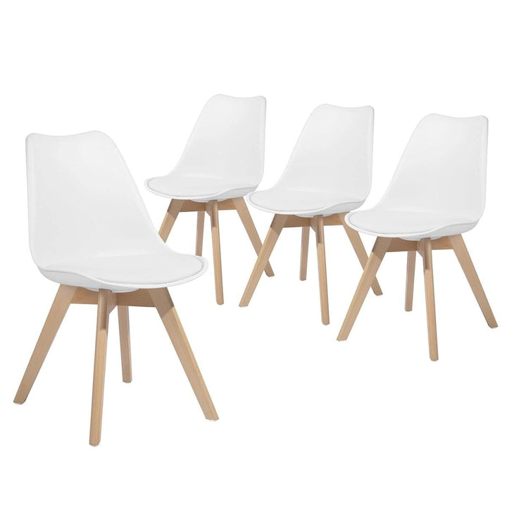 Mid Century Modern Dining Chairs with Wood of 4white White Mid-Century Finish - Diamond Home USA