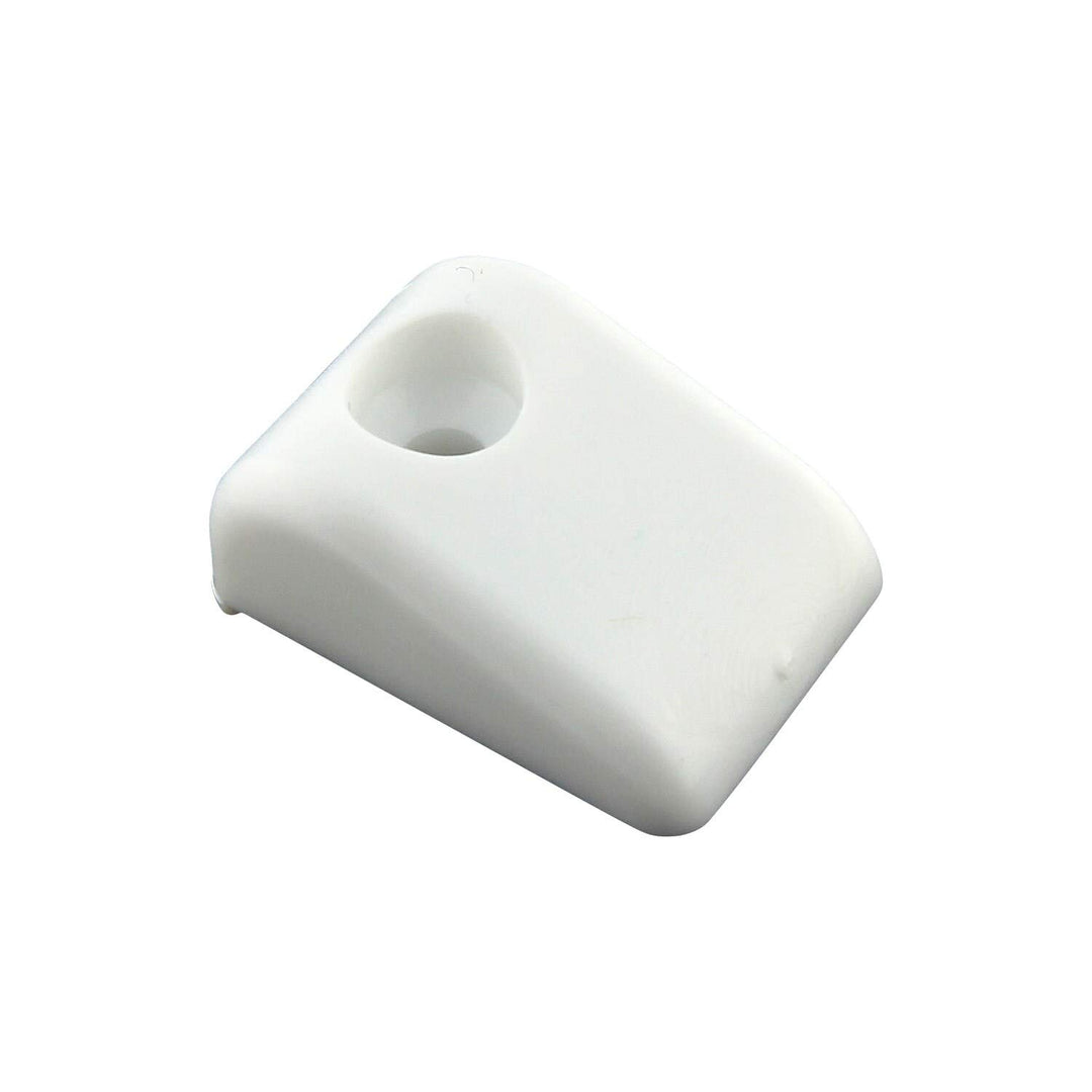 Drawer Slide Bumpers for Roll Out Shelves 10 Pack - Silver White Plastic