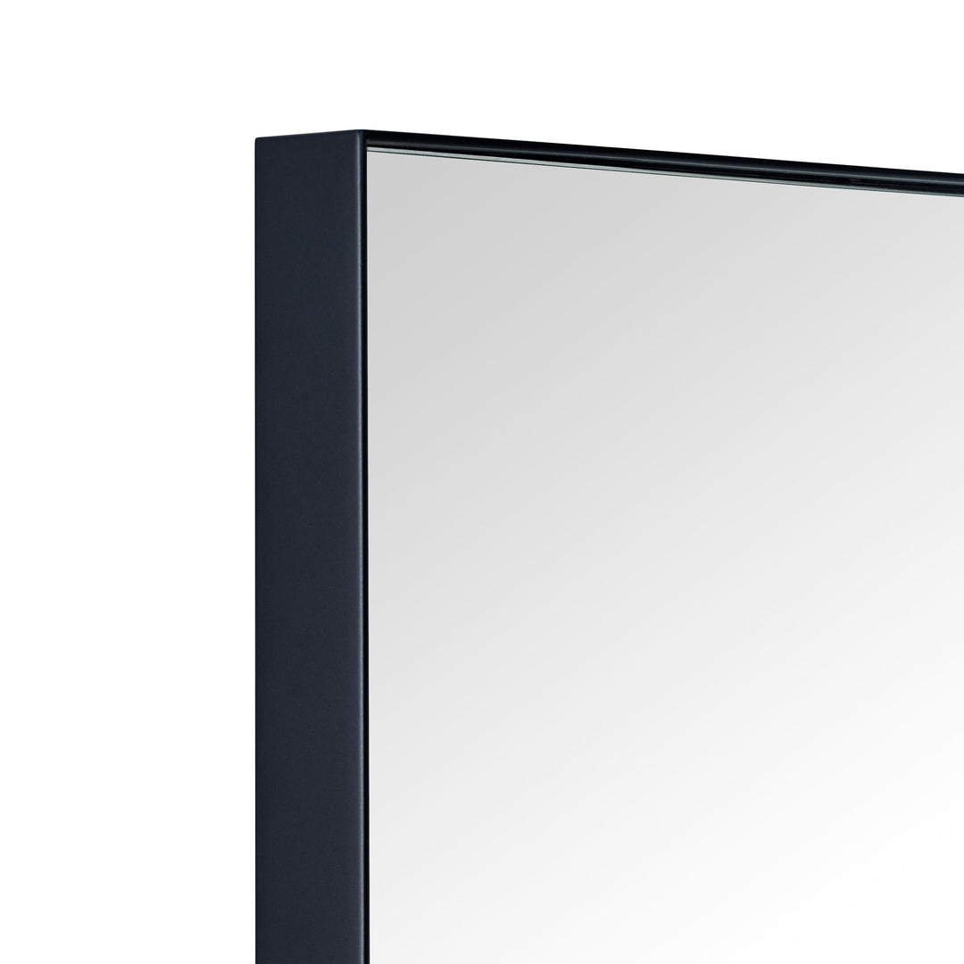 Black Surface and Recessed Mount Squared Rectangle Medicine Cabinet with - Diamond Home USA