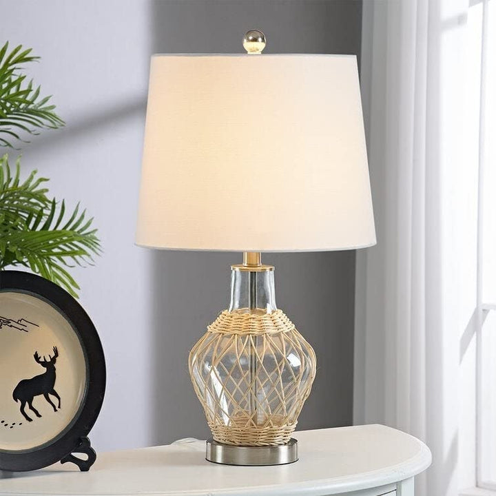 22'' Glass Table Lamp Clear Bohemian Eclectic Modern Contemporary Traditional - Diamond Home USA