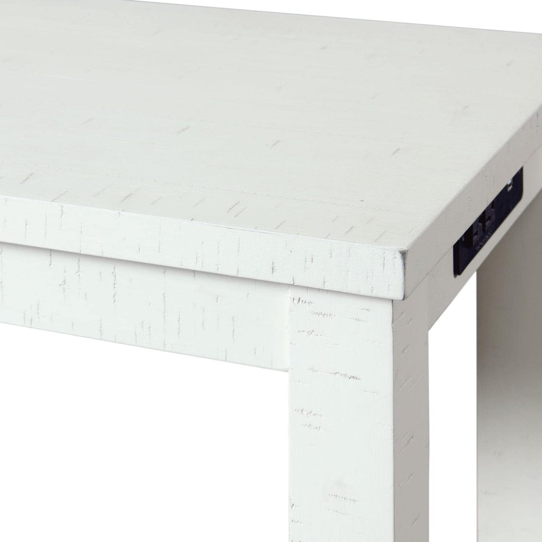 Picket House Furnishings Stanford Multipurpose Bar Table Set in White - Diamond Home USA