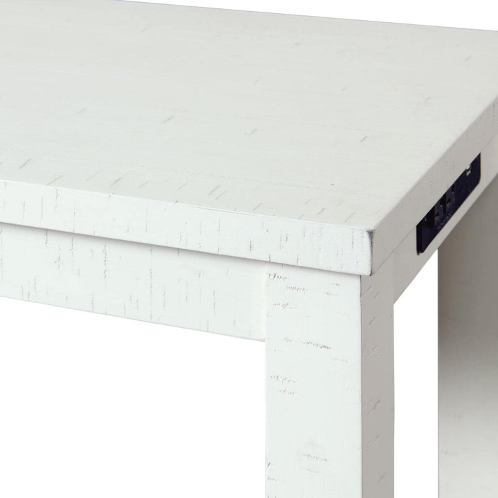 Picket House Furnishings Stanford Multipurpose Bar Table Set in White - Diamond Home USA