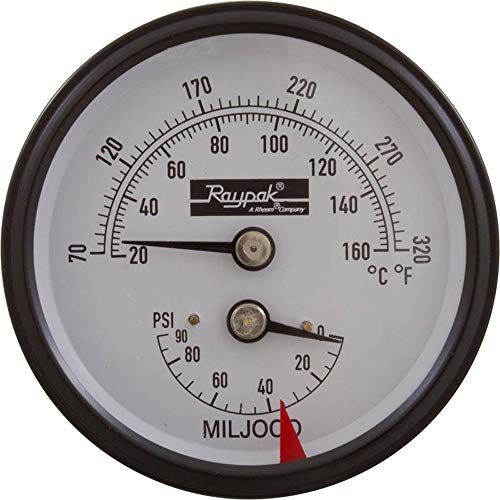 Raypak 007205F Temperature and Pressure Gauge - Diamond Home USA