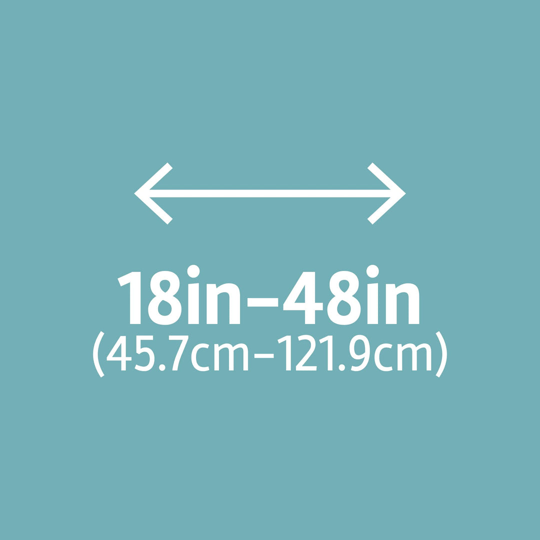 MAYTEX Easy Install Café Window Curtain Rod No Measuring Needed 48" with - Diamond Home USA