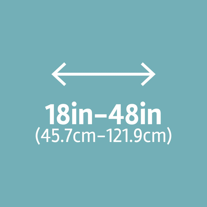 MAYTEX Easy Install Café Window Curtain Rod No Measuring Needed 48" with - Diamond Home USA