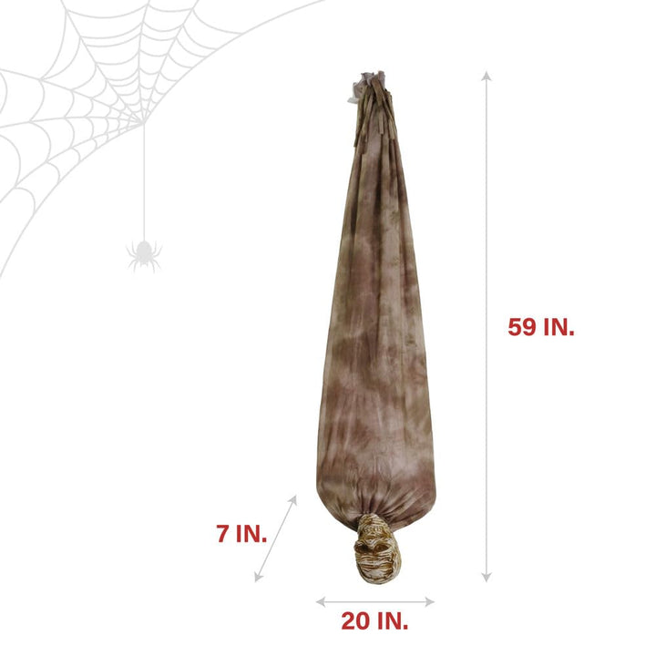 Haunted Hill Farm Upside-Down Shaking Mummy Halloween Animatronic with Sounds - Diamond Home USA