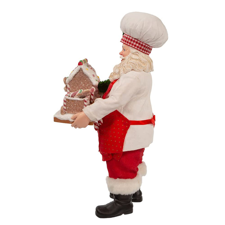 Kurt Adler 11-Inch Fabriché Santa with Gingerbread Train - Diamond Home USA