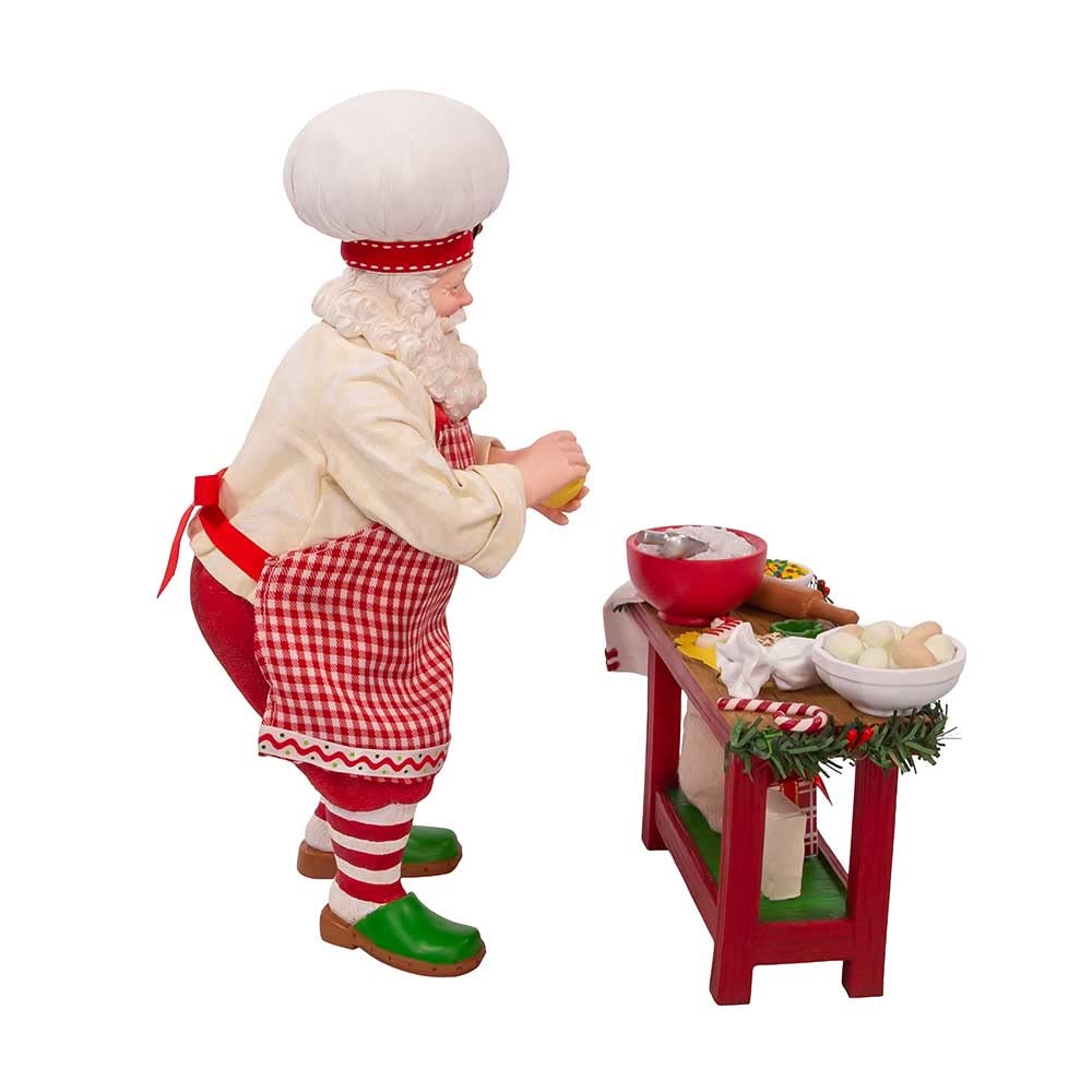 Kurt Adler 10.5-Inch Fabriché 2-Piece Baking Santa Set - Diamond Home USA
