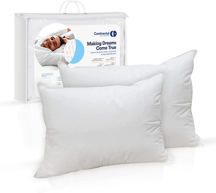 Continental Bedding Goose er & Down Pillows Thick Comfort Hotel Goose Queen