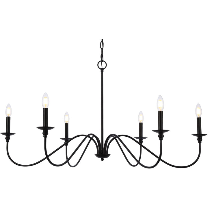 Elegant Furniture & Lighting Rohan Collection 6-Light Chandelier