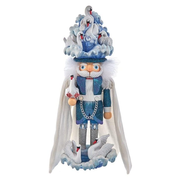 18-inch Hollywood 7 Swans Swimming Nutcracker Blue