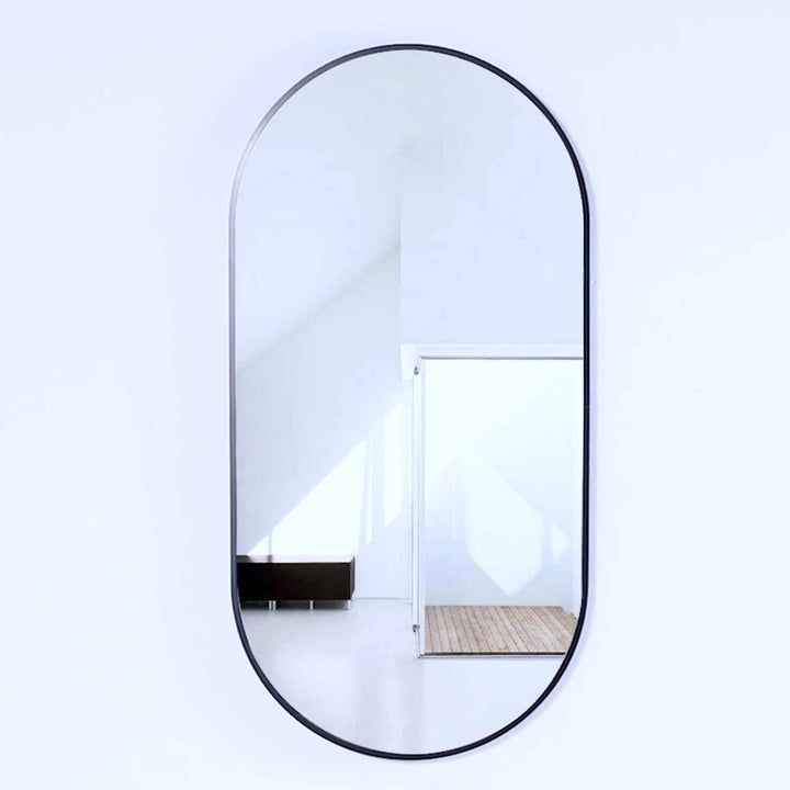 Black Framed Wall Bathroom Vanity Mirror 18" 35" Modern Contemporary - Diamond Home USA