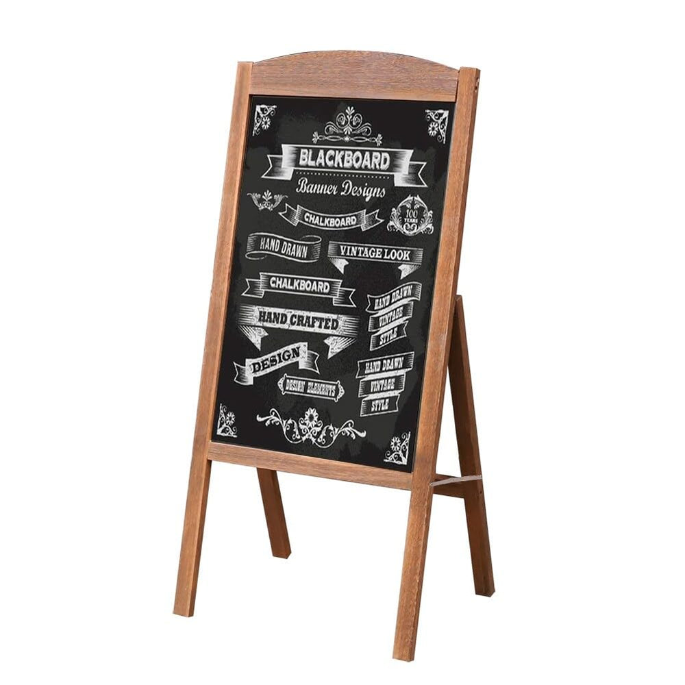 Chalkboard A Board Magnetic Frame Blackboard Sandwich Brown 35"w X 17" H Wood - Diamond Home USA