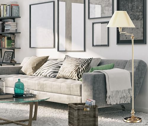 Cal Lighting BO-314-AB Transitional Swing Arm Floor Lamp Antique Bronze - Diamond Home USA