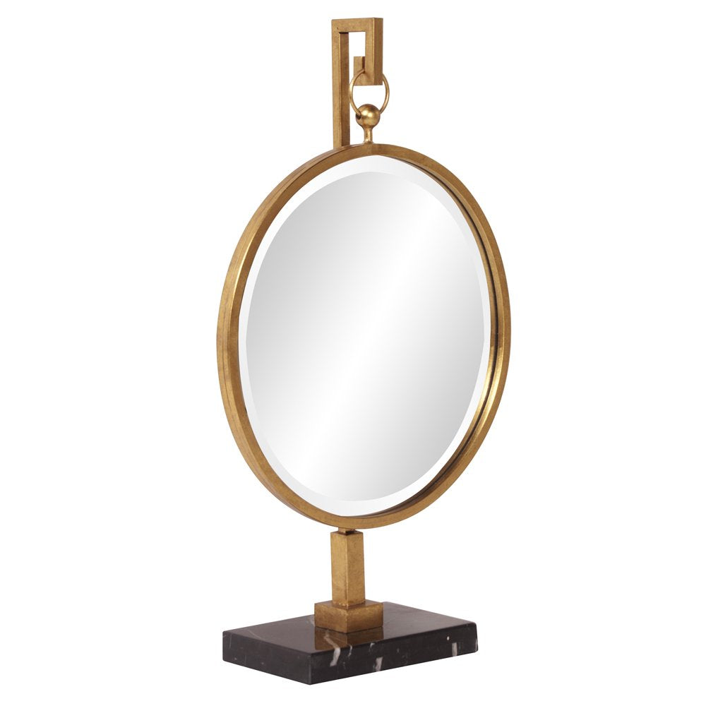 Howard Elliott 11213 Medallion Mirror Gold - Diamond Home USA