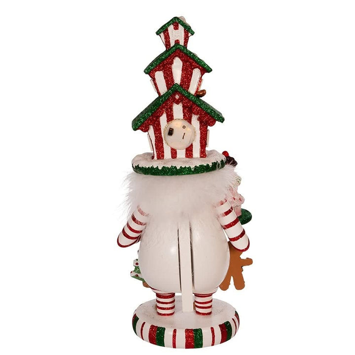 15-inch Hollywood Battery-Operated Led Gingerbread House Hat Nutcracker Multi - Diamond Home USA