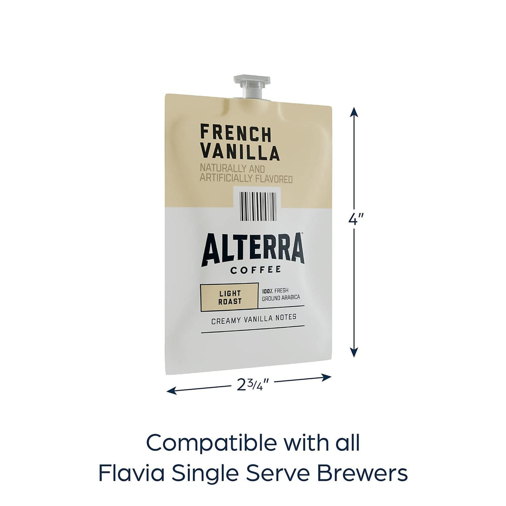 Alterra A183 Alterra Coffee Freshpacks French Vanilla 100/CT Black - Diamond Home USA