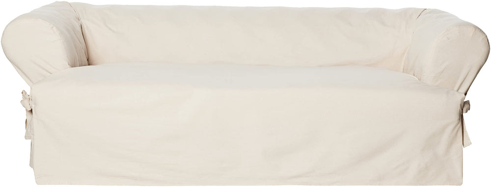SureFit Heavyweight Cotton Duck T-Cushion a Slipcovers Heavyweight Cotton Natural - Diamond Home USA