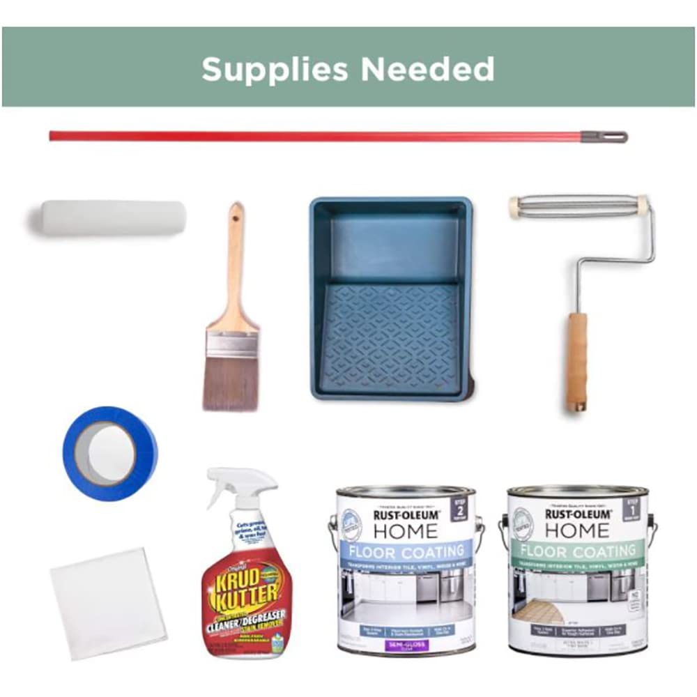 Rust-Oleum 358870 Floor Coating Top Coat Semi-Gloss Clear Quart - Diamond Home USA