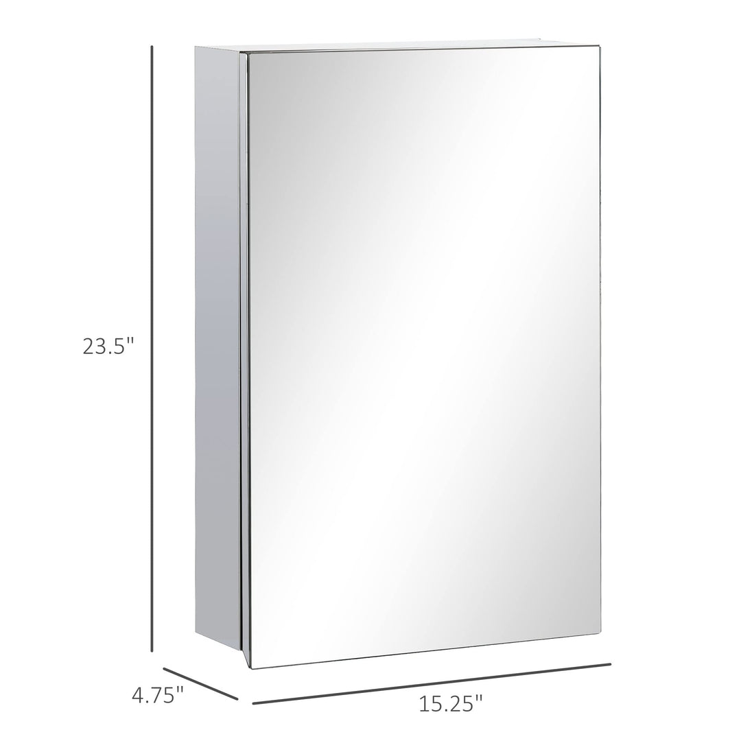 Wall-Mounted Medicine Cabinet with Mirror Bathroom Wall Mounted Hinged Door - Diamond Home USA