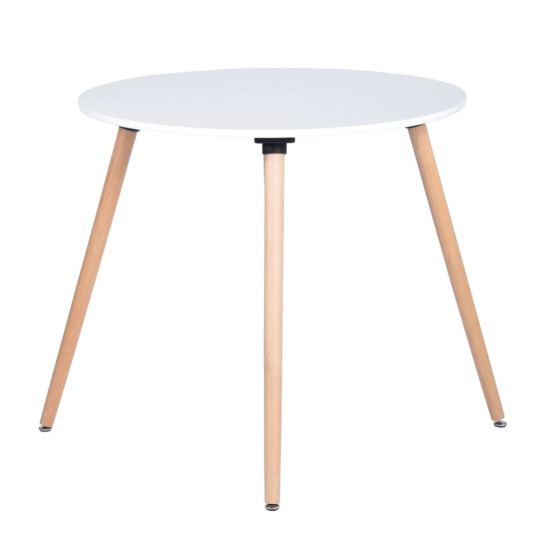 Modern Dining Table 31.5'' Round Top with Solid Wood Legsï¼Œwhite White - Diamond Home USA