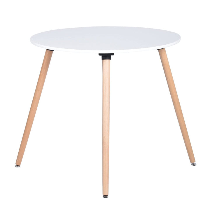 Modern Dining Table 31.5'' Round Top with Solid Wood Legsï¼Œwhite White - Diamond Home USA
