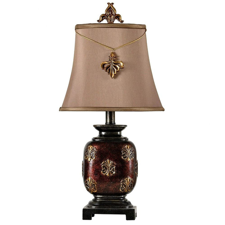 Stylecraft Home Collection Maximus Mini Accent Table Lamp with Fleur De Lis - Diamond Home USA