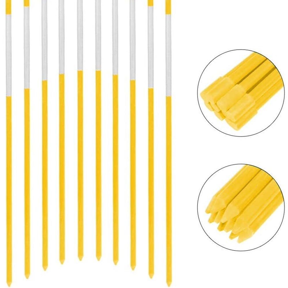 48 in. Reflective Driveway Markers Yellow 50-Pack 5/16 Dia. 5/16"x48"50pack - Diamond Home USA
