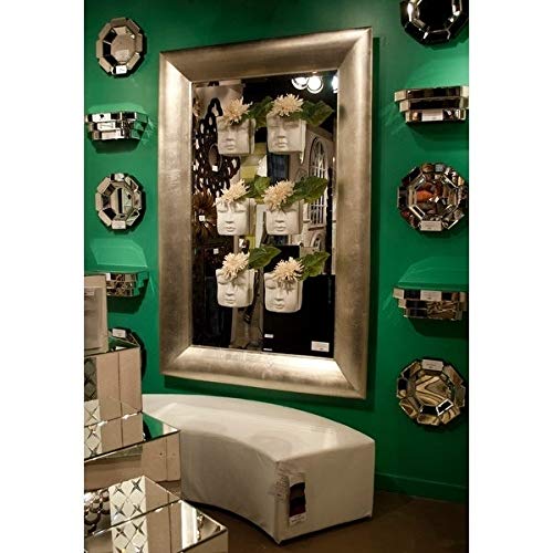 Floating Mirrored Wall Shelf - Silver Glam Glass Finish Includes Hardware - Diamond Home USA