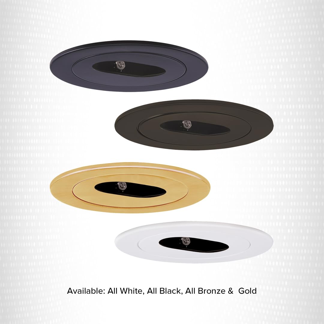 Elco Lighting 4” Low Voltage Adjustable Slot Aperture Trim MR16 GU10 Halogen - Diamond Home USA