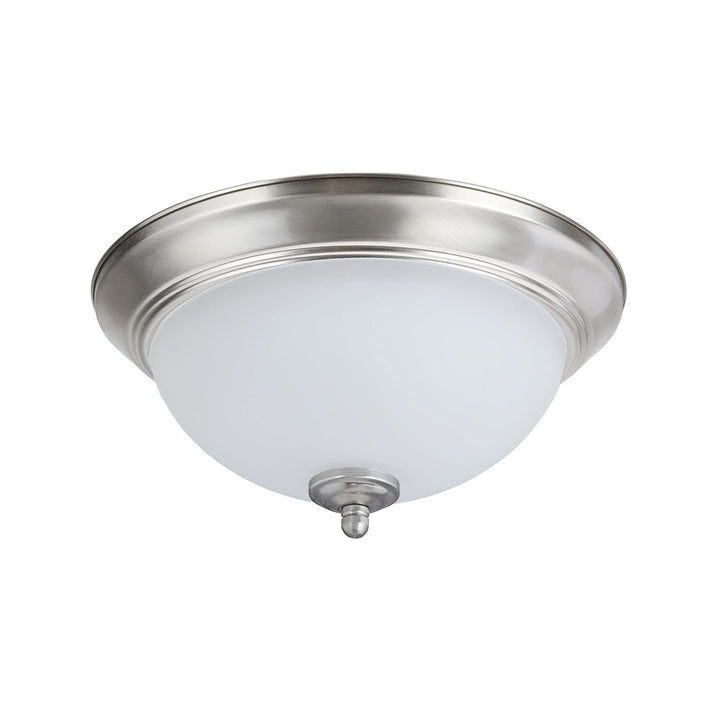 Led Dimmable Flush Mount Ceiling Light Fixture Satin Nickel Finish Frosted Glass