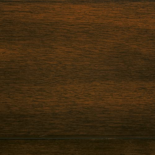 Chairside Table Brown Traditional Rectangular Rubberwood Wood Cherry Finish - Diamond Home USA