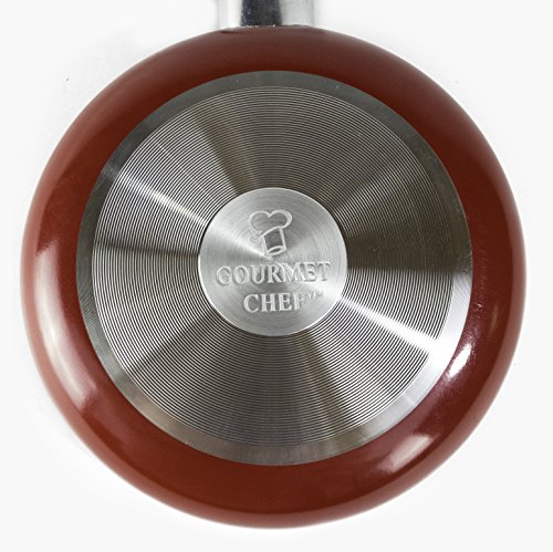 Non-Stick Frying Pan Size: 12" Diameter Color: Red - Diamond Home USA