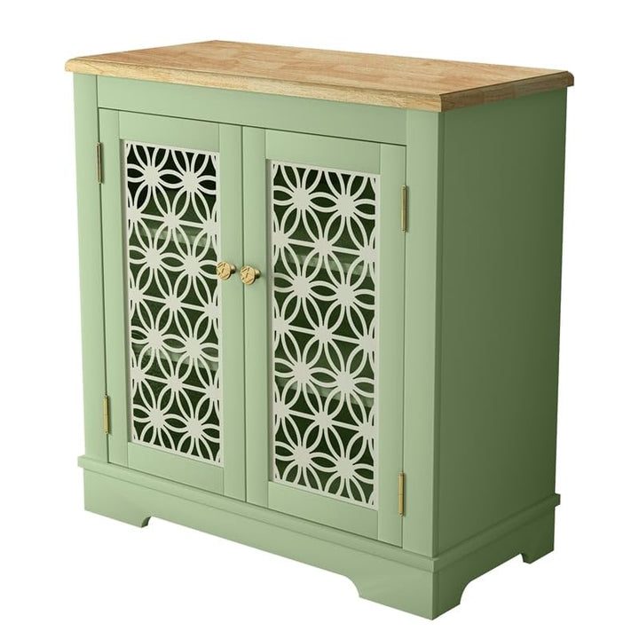 LIVILAND 30 in. Storage Sideboard Buffet Accent Cabinet - Green - Diamond Home USA