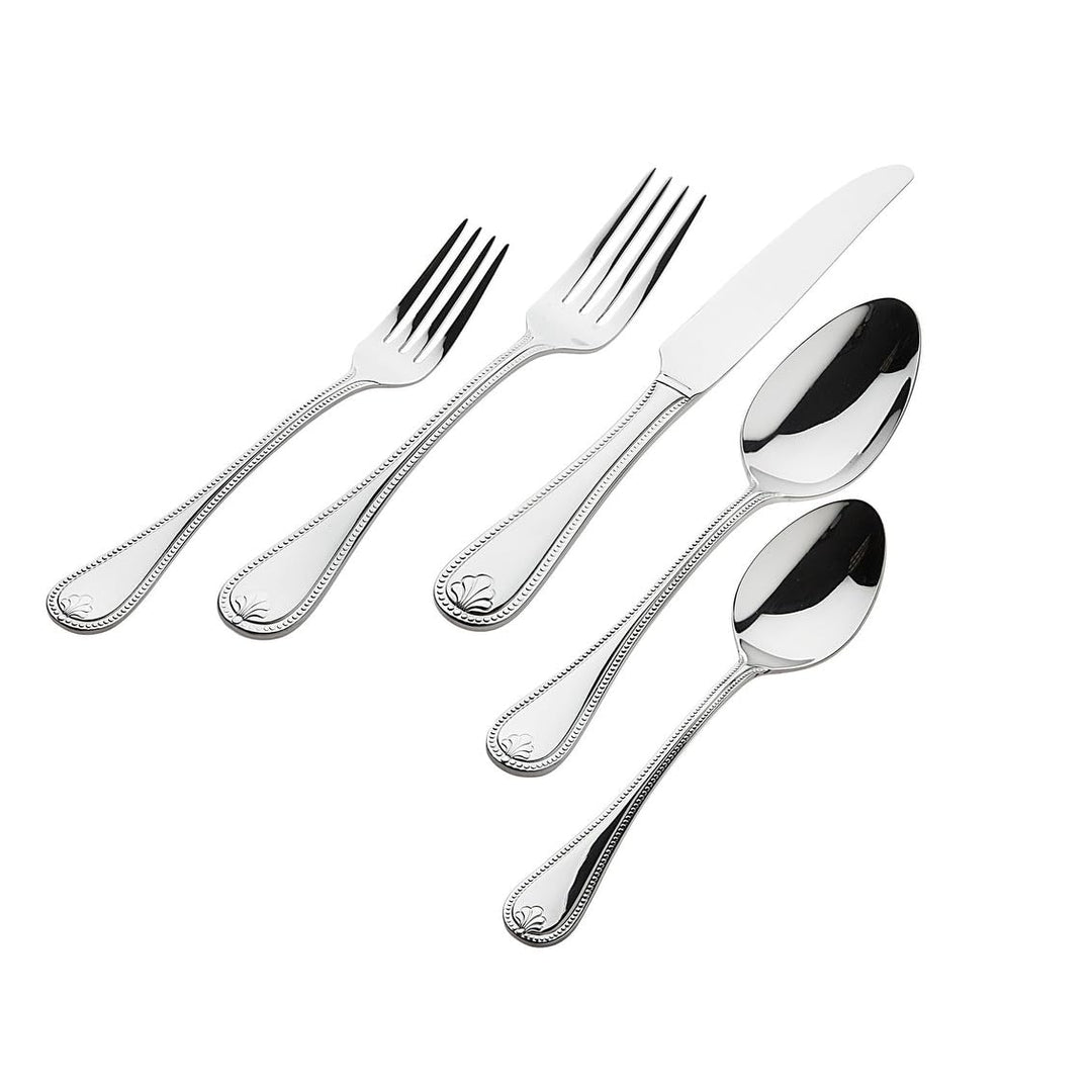 Mirrored 18/0 Stainless Steel 20 Piece Flatware Set Service For 4 Silver