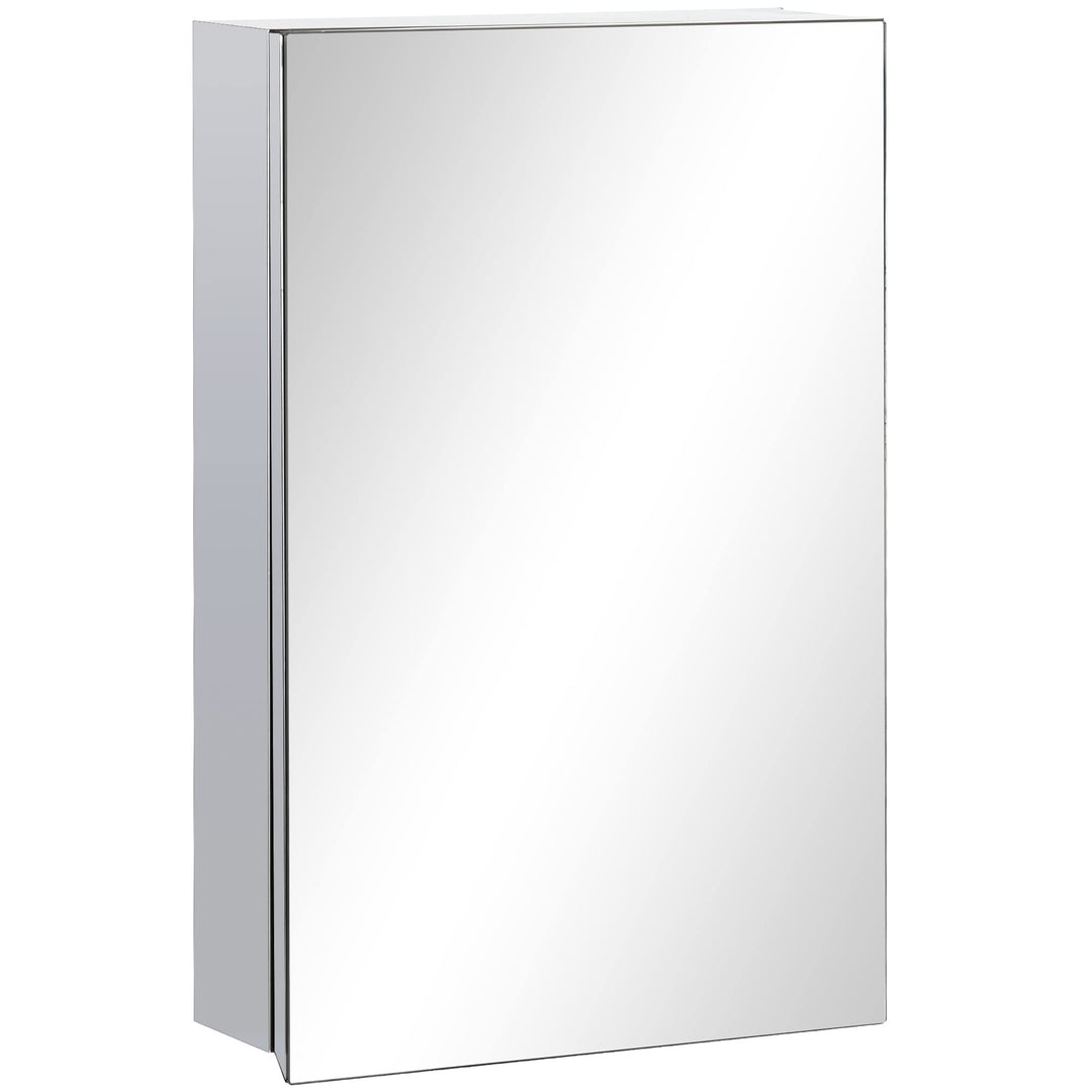 Wall-Mounted Medicine Cabinet with Mirror Bathroom Wall Mounted Hinged Door - Diamond Home USA