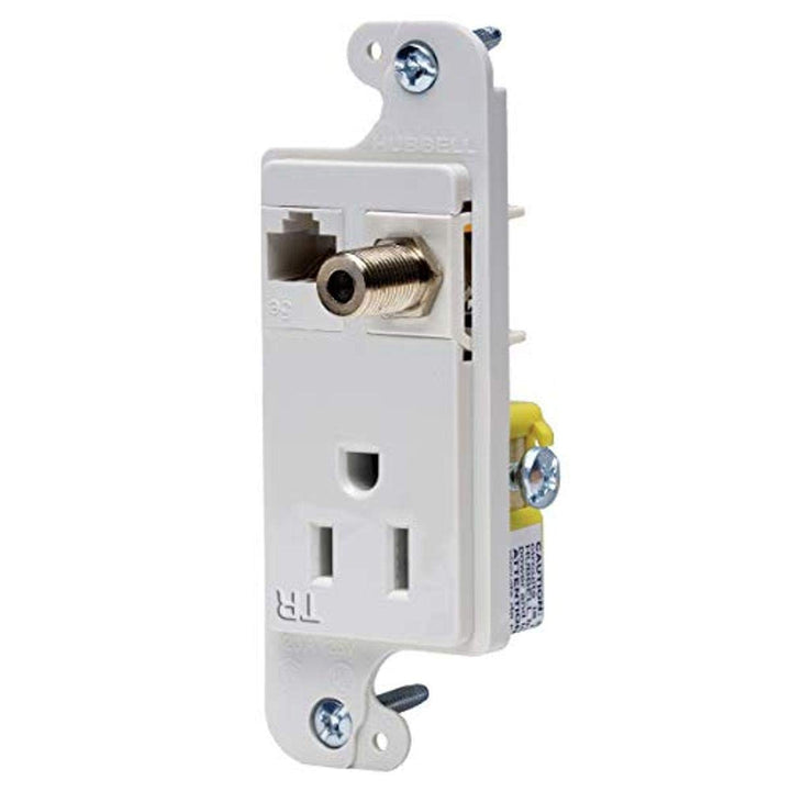 Bryant Electric RJ650WTR tradeSELECT JLOAD Tamper-Resistant Multimedia Outlet