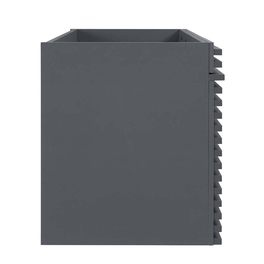 Modway Render 48" Wall-Mount Bathroom Vanity Cabinet in Gray Basin Not - Diamond Home USA