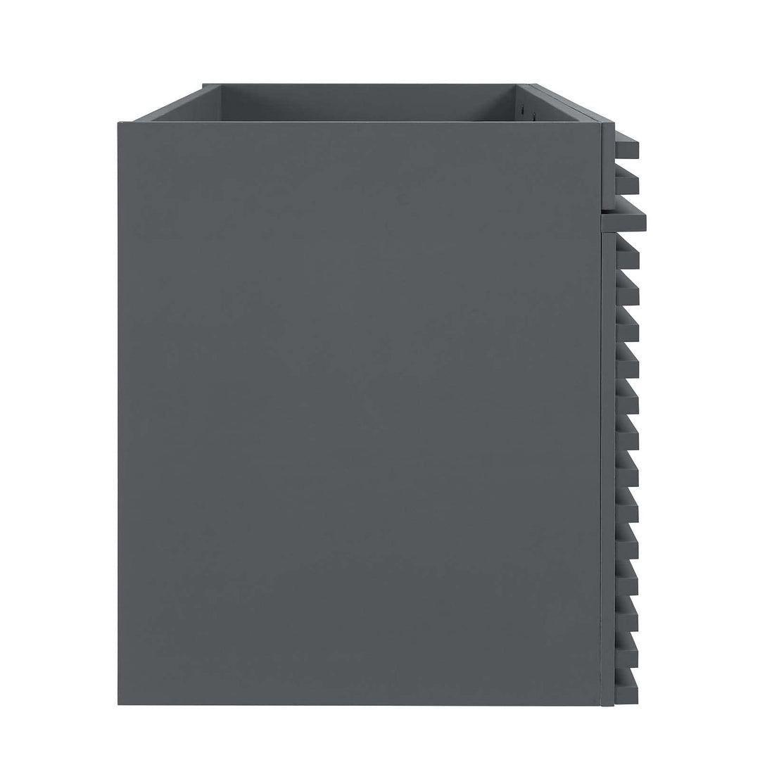Modway Render 48" Wall-Mount Bathroom Vanity Cabinet in Gray Basin Not - Diamond Home USA