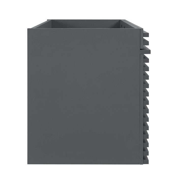 Modway Render 48" Wall-Mount Bathroom Vanity Cabinet in Gray Basin Not - Diamond Home USA