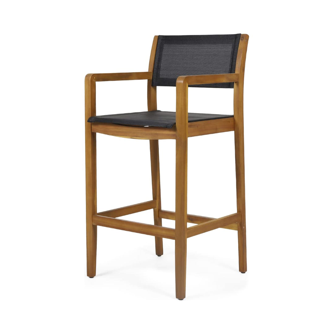 Christopher Knight Home Calista Acacia Wood Barstools with Outdoor Mesh (Set - Diamond Home USA