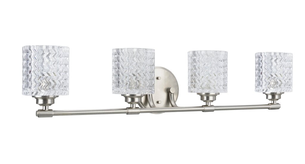 Aspen Creative 62059 Four-Light Metal Bathroom Vanity Wall Light Fixture 31 1/2" - Diamond Home USA